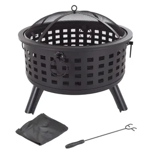 Handmade Stainless Steel <b>Fire</b> <b>Pit</b> Outdoor <b>Camping</b> Bonfire Bowl Garden Patio Heater BBQ - Product Image 1