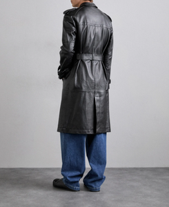 Abrigo de Cuero para Hombre de Alta Calidad, Abrigo Largo de Invierno con Decoración, Talla Grande, Abrigo de Cuero Hecho a Medida, Ropa de Exterior Cómoda - Product Image 4