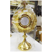 Monstrance religieuse en laiton de luxe, monstrance d'église élégante pour la liturgie eucharistique catholique et la décoration sacrée