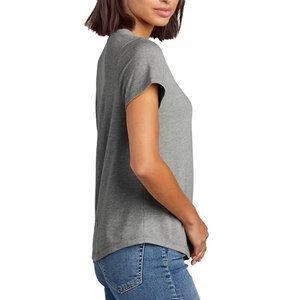 Camisetas Ligeras Ecológicas de Verano para Mujer, Poliéster/Algodón, Blancas, Corte Regular, Manga Corta, Hombros Caídos - Product Image 6