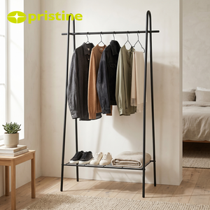 Armario Metálico Moderno Independiente con Estante para Dormitorio, Mueble de Diseño Minimalista, Perchero para Ropa - Product Image 4