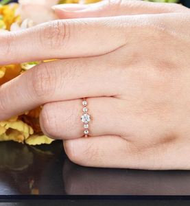 Moissanite Engagement <b>Ring</b> Yellow Gold for <b>Women</b> Vintage Prong <b>Set</b> Diamond Anniversary <b>Ring</b> Elegant Bridal Gift - Product Image 2