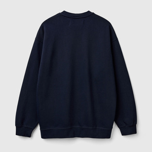 เสื้อสเวตเชิ้ตคอกลมสีน้ำเงินกรมท่าคุณภาพสูงสำหรับผู้ชาย ทรงปกติ ผ้าฝ้าย พิมพ์ลายโลโก้ด้านหน้า สวมใส่สบายๆ ในฤดูใบไม้ร่วง พร้อมจำหน่ายออนไลน์ - Product Image 6