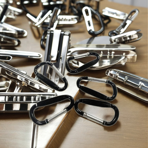 Taiwan-Made Practical PVC Strap Carabiner Metal <b>Badge</b> Reel <b>Holder</b> Stylish Clamp Type Clips Plastic Material Accessories - Product Image 2