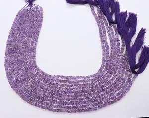 Cuentas de Amatista Rosa Natural Lisas en Forma de Disco de 4-5 mm, Cuentas de Amatista Rosa en Forma de Rueda, Cuentas Sueltas de Amatista de 12 Pulgadas para Joyería - Product Image 1