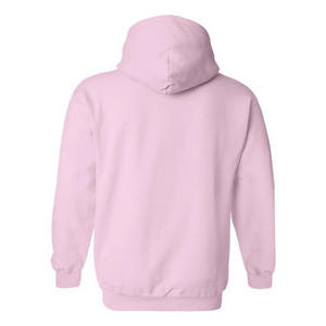 Sweat à capuche classique pour homme rose clair, respirant, en molleton de coton mélangé épais avec cordon de serrage, broderie 3D, différentes tailles - Product Image 2