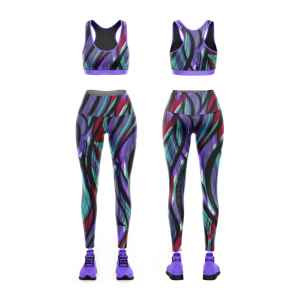 Conjunto Deportivo Femenino Personalizado de Alta Calidad al por Mayor, Leggings de Yoga con Sublimación y Control de Abdomen - Product Image 5