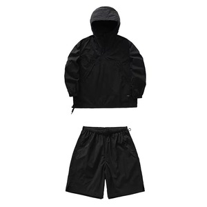 Ensemble de survêtement streetwear personnalisé en polyester, veste coupe-vent en nylon, ensemble court pour homme - Product Image 2