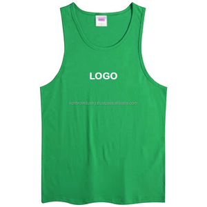 Débardeur d'été en coton sans manches pour hommes, respirant et décoré en lurex - Product Image 4