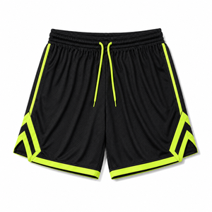 Casual Basketball Shorts Men's High Quality 100% Polyester Mesh Breathable Quick Dry Double <b>Layer</b> Plus Size High Street Solid - Product Image 2