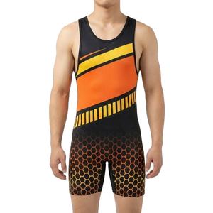 ชุดมวยปล้ำแบบซับลิเมชั่นสั่งทำพิเศษ สำหรับนักมวยปล้ำชายมืออาชีพ ชุดแข่งขันมวยปล้ำ ระบายอากาศได้ดี ชุดกีฬาสำหรับทีม - Product Image 1