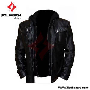 Chaquetas de Cuero Brando Hechas a Medida para Hombre, Chaqueta de Motociclista Elegante de Cuero Napa Auténtico de la Colección Alex Men's Wear Ambassador - Product Image 2