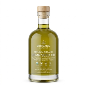 Aceite de Semillas de Cáñamo de Alta Calidad en Línea, Aceite de Cáñamo Puro Prensado en Frío, Aceite Nutritivo Natural Saludable, Venta al por Mayor a Granel, Exportación, Fabricante - Product Image 2