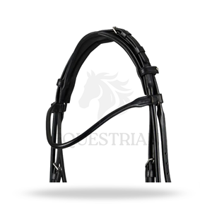 <b>ROLLED</b> <b>LEATHER</b> ANATOMICAL BRIDLE FULL SIZE ENGLISH RIDING BRIDLE FOR HORSE COMFORT - Product Image 4