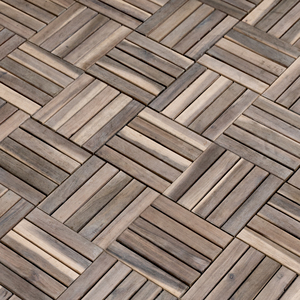 SMARTWOOD Nordic Luxury Weatherproof Brushed Acacia Decking <b>Tiles</b> Easy-Click Interlocking Square Anti-Slip Garden Patio Flooring - Product Image 4