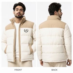 Veste matelassée pour homme, tissu extérieur résistant, isolation thermique, panneaux matelassés, fermeture éclair intégrale, poches fonctionnelles, vêtements d'hiver - Product Image 6