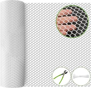 Malla Protectora para Árboles de HDPE, Malla Anti-Pájaros, Malla de Jardinería de PVC, 1.2 m de Altura x 1.5 m de Longitud, Blanca, 1 Cortador, 50 Etiquetas de PVC, Cierres de Amarre, 4x5 pies - Product Image 1