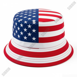 SIBRIN Gorra de Pescador Personalizada con Bandera de EE. UU., de Lona de Algodón, Unisex, para Deportes al Aire Libre, Verano, Skateboard y Estilo Urbano - Product Image 5