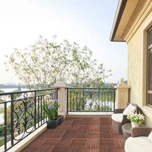 Revêtement de sol extérieur solide résistant à l'acide pour villa classique Carrelage de balcon à texture en bois antidérapant au design moderne HPW-02 - Product Image 6