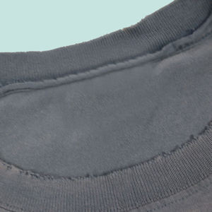 T-shirt décontracté en coton bleu délavé pour homme, col rond, manches courtes, coupe classique, tricot jersey, design uni - Product Image 4