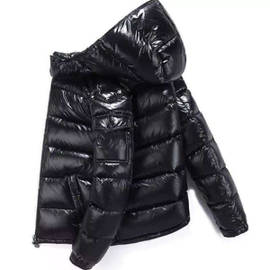 Fabricant OEM Personnalisé – Nouvelle Veste d'Hiver Brillante pour Homme, Doudoune Noire à Capuche, Manteau Chaud et Épais, Parka d'Extérieur - Product Image 5