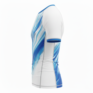 Lightweight short sleeve rash guard sublimated compression shirt breathable durable seams premium fabric MMA BJJ <b>surf</b> training - Product Image 3