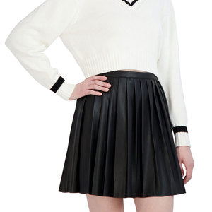 Jupes en cuir pour femmes de qualité supérieure, couleur et taille personnalisées, en stock, étiquette privée. - Product Image 1