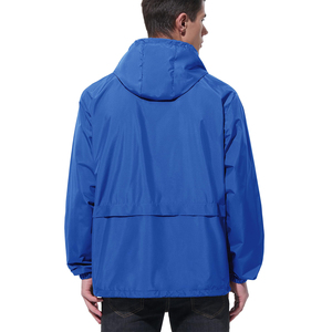 Custom Coated Hooded Windproof Waterproof Jacket Outdoor Sports <b>Running</b> Hiking Lightweight Windbreaker OEM ODM Apparel - Product Image 3