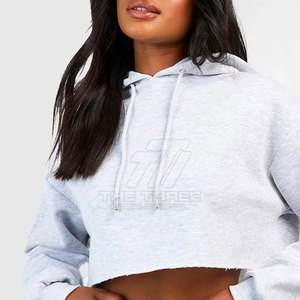 Conjunto de Sudadera con Capucha y Pantalones Cortos de Dos Piezas para Mujer, Diseño de Logotipo Personalizado, Informal, Transpirable, para Invierno, 100% Algodón - Product Image 2