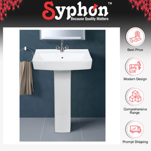 Offre du revendeur le mieux noté : Lavabo en céramique blanche de qualité standard, acceptable pour les normes OEM, avec piédestal, au prix du marché minimum - Product Image 2