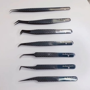 Vired Impex Professional Stainless Steel Smooth Tip Custom Logo <b>Cluster</b> <b>Lash</b> Tweezers High Quality Durable Precision 10mm Model - Product Image 2