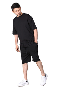 Conjunto Casual de Verano para Hombre, 2 Piezas, Pantalones Cortos con Cintura Elástica y Camiseta, 100% Algodón, Transpirable, de Secado Rápido, Alta Calidad, Servicio OEM - Product Image 6