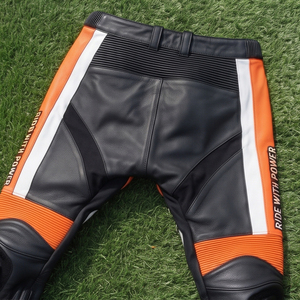 Custom Biker <b>Leather</b> <b>Trousers</b> Slim Fit Motorcycle Pants Unisex Genuine <b>Leather</b> Fashion <b>Trouser</b> With Pocket Biker Pants - Product Image 5
