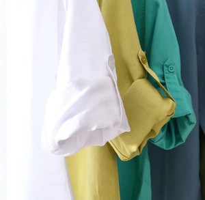 Chemises pour hommes respirantes, décontractées, élégantes, à manches longues, 100% coton tricoté, séchage rapide, écologiques - Product Image 3