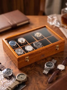 Caja de Madera para Relojes, Modelo wd 11 12, Organizador de Relojes con Espacio para 12 Relojes, Caja de Almacenamiento de Relojes para Hombre, Caja de Regalo para Colección de Relojes de Lujo - Product Image 1