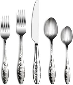 Ensemble de couverts en acier inoxydable durable pour la maison, la cuisine, la salle à manger, le restaurant, l'hôtel, la restauration, les mariages et les fêtes - Product Image 1