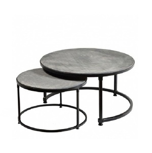 New Trending Elegant Golden Round Metal Accent Coffee <b>Table</b> <b>Space</b>-<b>Saving</b> Decorative <b>Table</b> for Living Room - Product Image 3