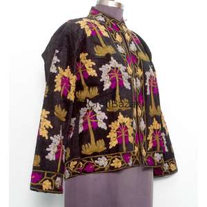 Chaqueta Cotrise Bordada a Mano con Cuello Mandarín, Diseño Vintage, Ecológica, Transpirable, de Secado Rápido, Forrada de Algodón - Product Image 4