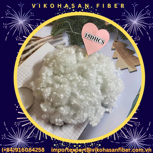 Vietnam Manufacturer's 15D HCS Recycled White Staple Hollow Conjugated Siliconized Polyester for Furniture Fill Material - Product Image 4