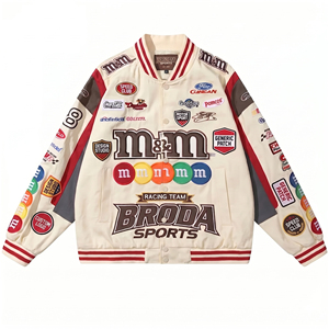 Custom Unisex Bomber <b>Jacket</b> with Polyester/Cotton Embroidery Custom Logo <b>Summer</b>/Winter Ready Private Label OEM Service - Product Image 3