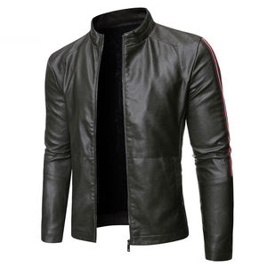Wholesale Custom Leather <b>Jackets</b> <b>Men's</b> Fashion Windbreak Leather <b>Jackets</b> High Quality Sheep Leather <b>Jacket</b> Street Wear - Product Image 6
