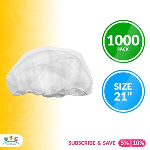 Confezione 1000 bianco monouso da 21 pollici in Nylon per capelli per cucina Food Service medico Unisex elastico bordo cappuccio chirurgico - Product Image 2