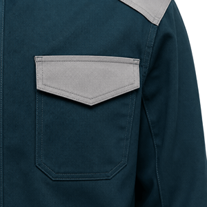 Ensemble chemise de travail à manches longues et pantalon cargo gris-vert personnalisé pour le personnel des installations industrielles, vente en gros, fabricant OEM - Product Image 4