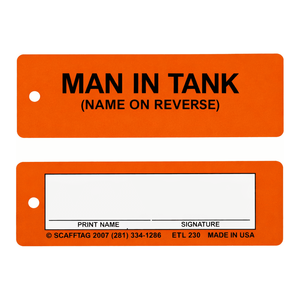 Brady Multitag Man in Tank Insert, étiquette suspendue en plastique double face 2 x 6,5 po pour la sécurité des réservoirs - Product Image 2