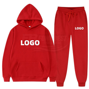 Conjunto de Sudadera con Capucha y Pantalones Deportivos 2 en 1 para Hombre, con Logotipo Personalizado, 100% Algodón, Transpirable, Ecológico, Ligero, para Invierno - Product Image 3