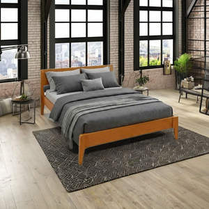 Moon Queen Convertible <b>Bed</b>-American <b>Pine</b> Plywood Modern Design Durable & Safe for Bedroom - Product Image 1