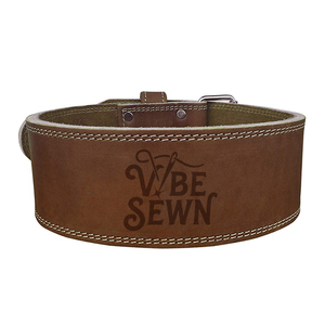Ceinture de musculation en cuir robuste avec boucle réglable, rembourrée pour le soutien lombaire, idéale pour les dips et les squats - Product Image 6