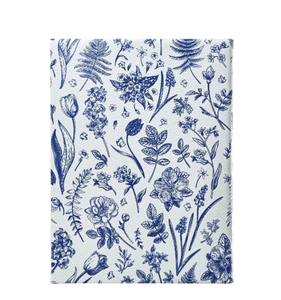 Diario hecho a mano con diseño floral azul y blanco estilo Toile de Jouy, cuaderno de tapa dura con cinta marcadora, diario vintage francés, regalo para ella. - Product Image 5