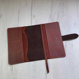 Élégante Housse de Carnet en Cuir Véritable de Luxe avec Protection, Étui pour Journal, Organisateur de Bureau et de Voyage Rechargeable NBC-0065 - Product Image 1