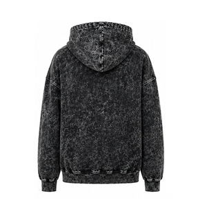 Vente en gros de sweats à capuche vintage délavés à l'acide, unisexes, pour hommes et femmes, en molleton épais, streetwear, avec broderie personnalisée, fabricant de sweats à capuche - Product Image 4